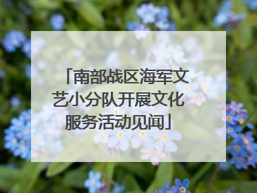 南部战区海军文艺小分队开展文化服务活动见闻