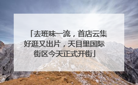 去班味一流，首店云集好逛又出片，天目里国际街区今天正式开街