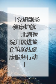 党旗飘扬·健康护航——北海医院开展进盐企筑防线健康服务行动