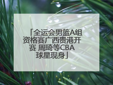 全运会男篮A组资格赛广西贵港开赛 周琦等CBA球星现身