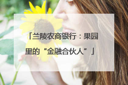 兰陵农商银行：果园里的“金融合伙人”
