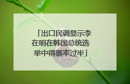 出口民调显示李在明在韩国总统选举中得票率过半
