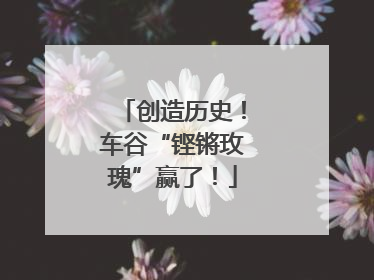 创造历史！车谷“铿锵玫瑰”赢了！