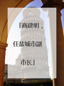 商建明，任盐城市副市长