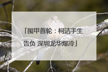 围甲首轮：柯洁手生告负 深圳龙华爆冷