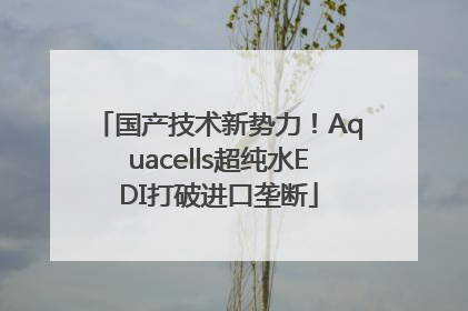 国产技术新势力！Aquacells超纯水EDI打破进口垄断