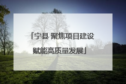宁县 聚焦项目建设 赋能高质量发展