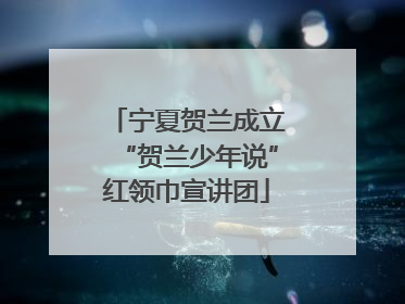 宁夏贺兰成立“贺兰少年说”红领巾宣讲团