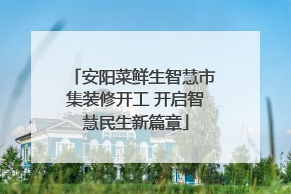 安阳菜鲜生智慧市集装修开工 开启智慧民生新篇章