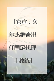 官宣：久尔杰维奇出任国足代理主教练