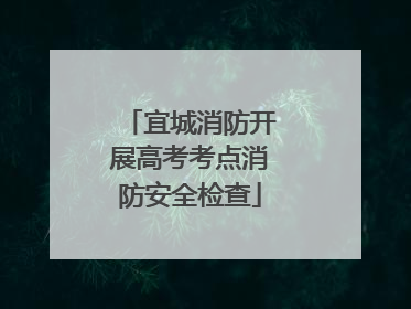 宜城消防开展高考考点消防安全检查