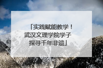 实践赋能教学！武汉文理学院学子探寻千年非遗