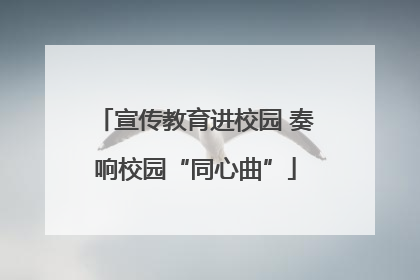 宣传教育进校园 奏响校园“同心曲”