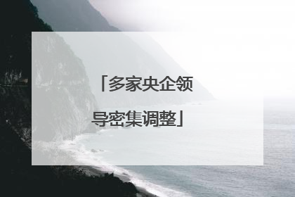 多家央企领导密集调整