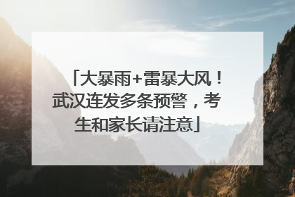 大暴雨+雷暴大风！武汉连发多条预警，考生和家长请注意