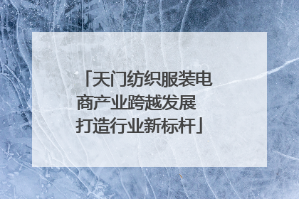 天门纺织服装电商产业跨越发展 打造行业新标杆