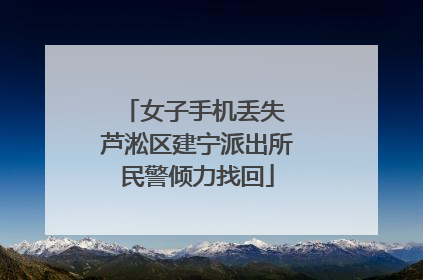 女子手机丢失 芦淞区建宁派出所民警倾力找回