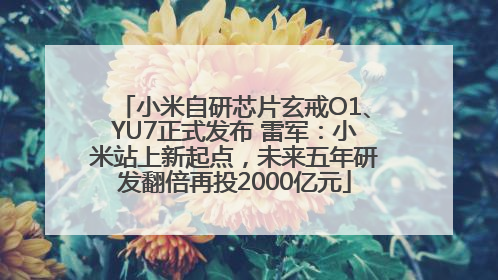 小米自研芯片玄戒O1、YU7正式发布 雷军：小米站上新起点，未来五年研发翻倍再投2000亿元