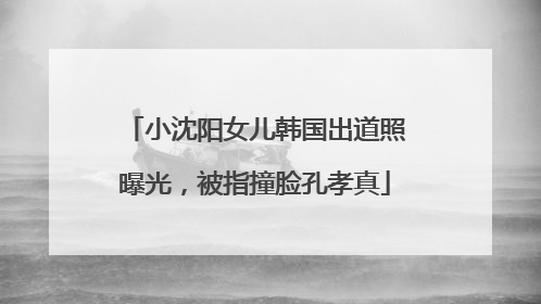 小沈阳女儿韩国出道照曝光，被指撞脸孔孝真