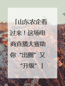 山东农企看过来！这场电商直播大赛助你“出圈”又“升级”