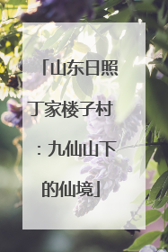 山东日照丁家楼子村：九仙山下的仙境