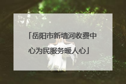 岳阳市新墙河收费中心为民服务暖人心