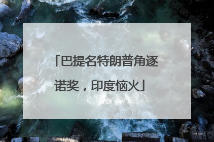 巴提名特朗普角逐诺奖，印度恼火