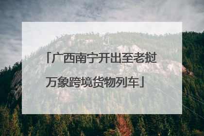 广西南宁开出至老挝万象跨境货物列车