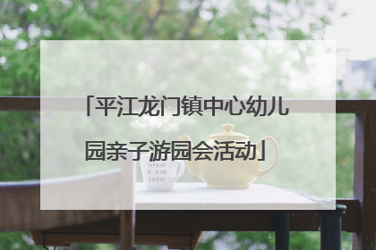 平江龙门镇中心幼儿园亲子游园会活动