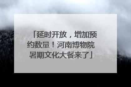 延时开放，增加预约数量！河南博物院暑期文化大餐来了