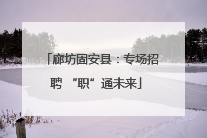 廊坊固安县：专场招聘 “职”通未来