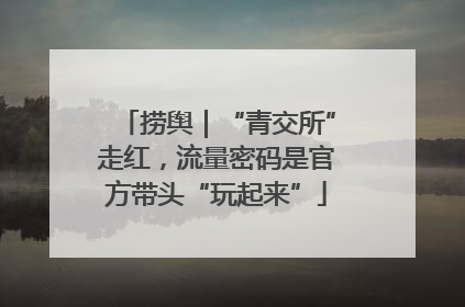 捞舆｜“青交所”走红，流量密码是官方带头“玩起来”