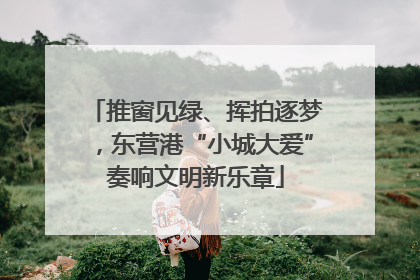 推窗见绿、挥拍逐梦，东营港“小城大爱”奏响文明新乐章