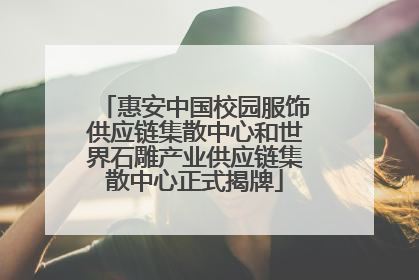 惠安中国校园服饰供应链集散中心和世界石雕产业供应链集散中心正式揭牌