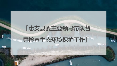 惠安县委主要领导带队督导检查生态环境保护工作