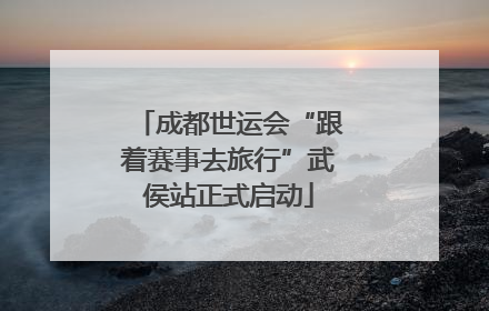 成都世运会“跟着赛事去旅行”武侯站正式启动