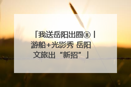 我送岳阳出圈⑧丨游船+光影秀 岳阳文旅出“新招”