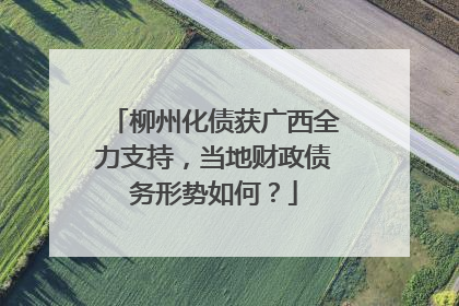 柳州化债获广西全力支持，当地财政债务形势如何？
