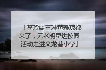 李玲蔚王琳黄雅琼都来了，元老明星进校园活动走进文龙巷小学