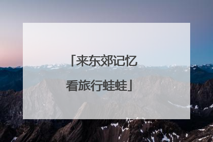 来东郊记忆 看旅行蛙蛙