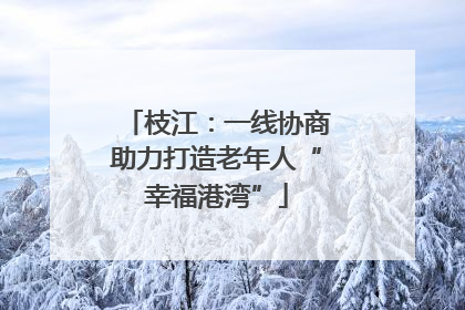 枝江：一线协商助力打造老年人“幸福港湾”
