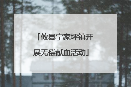 攸县宁家坪镇开展无偿献血活动