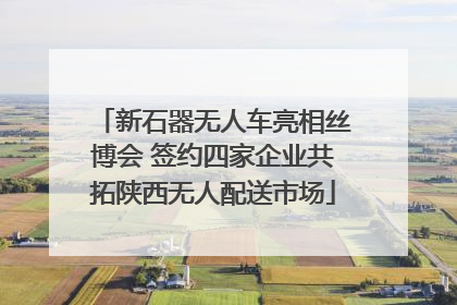 新石器无人车亮相丝博会 签约四家企业共拓陕西无人配送市场