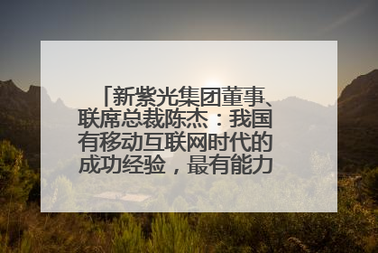 新紫光集团董事、联席总裁陈杰：我国有移动互联网时代的成功经验，最有能力做好AI应用创新