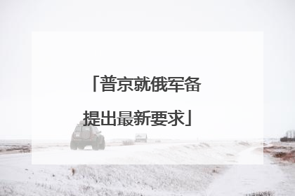 普京就俄军备提出最新要求