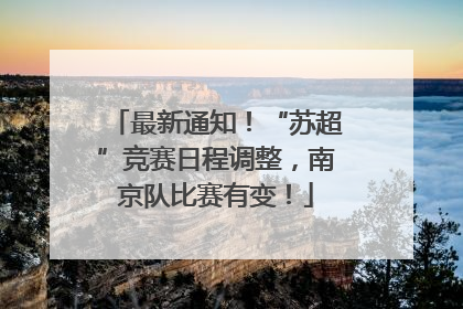 最新通知！“苏超”竞赛日程调整，南京队比赛有变！