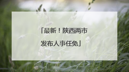 最新！陕西两市发布人事任免