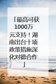 最高可获1000万元支持！湖南出台十项政策措施深化对德合作