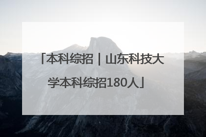 本科综招｜山东科技大学本科综招180人