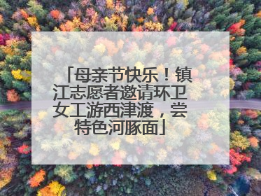 母亲节快乐！镇江志愿者邀请环卫女工游西津渡，尝特色河豚面